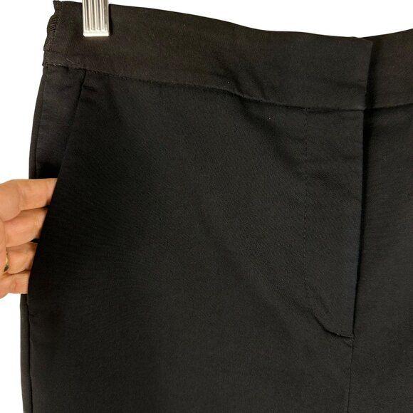 Zara Black Soft Ankle Flat Front‎ Pockets Business Casual Pants Size Large - Picture 6 of 16